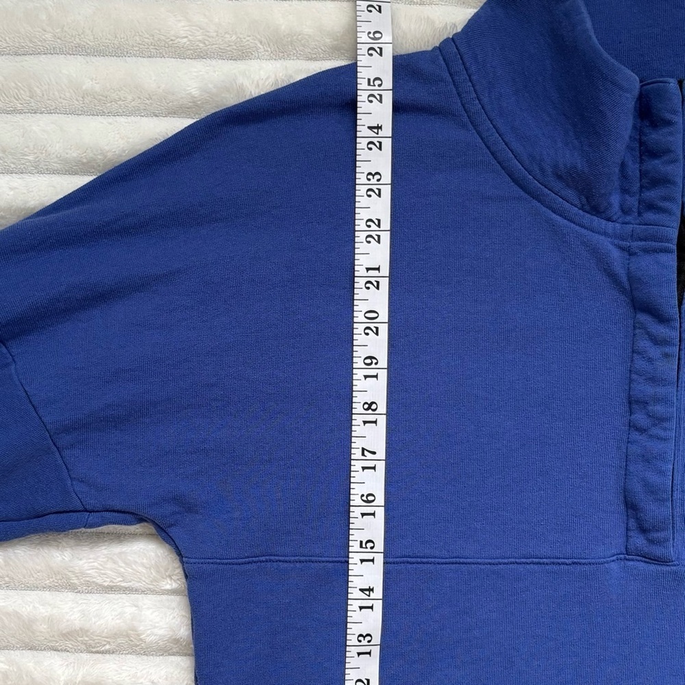 VICTORIA’S SECRET PINK Blue Quarter Snap Pullover Sweatshirt Small Logo - Picture 8 of 9